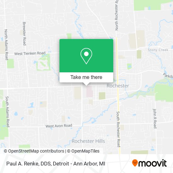 Mapa de Paul A. Renke, DDS
