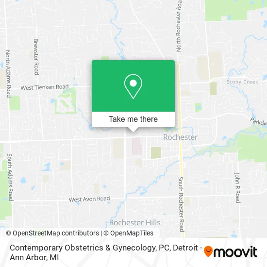 Contemporary Obstetrics & Gynecology, PC map