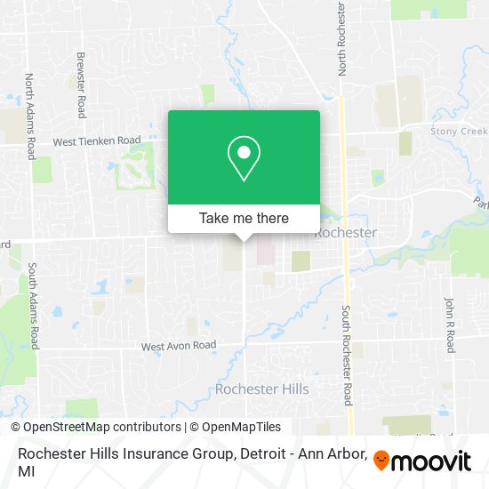 Mapa de Rochester Hills Insurance Group