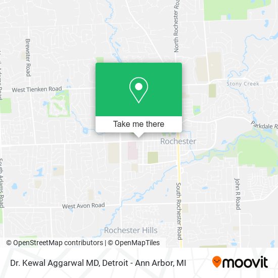 Mapa de Dr. Kewal Aggarwal MD