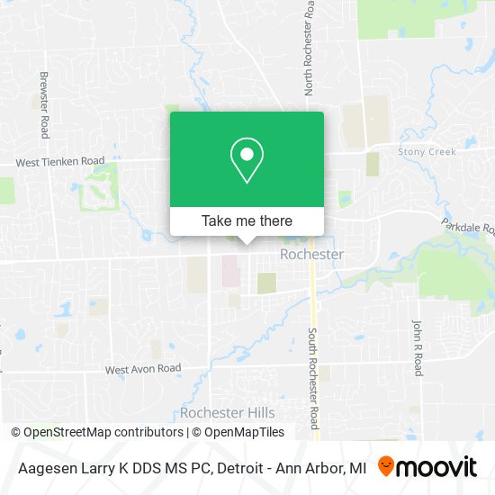 Aagesen Larry K DDS MS PC map