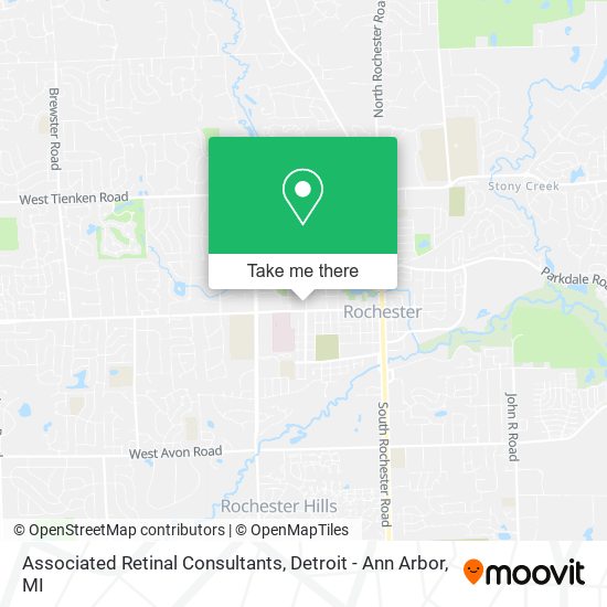 Associated Retinal Consultants map