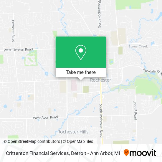 Mapa de Crittenton Financial Services