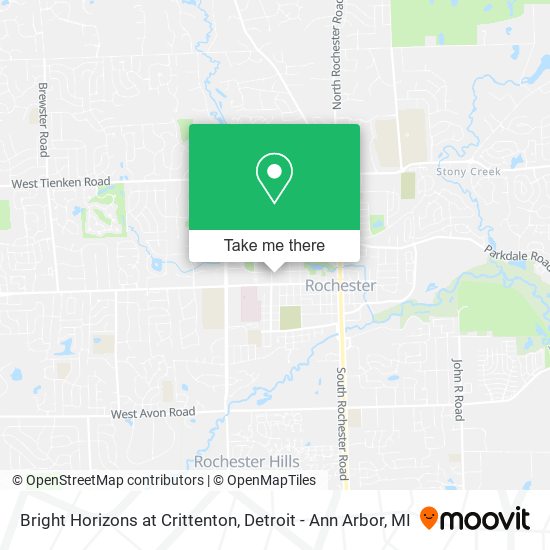 Bright Horizons at Crittenton map