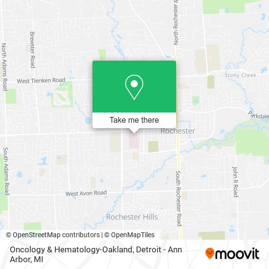 Mapa de Oncology & Hematology-Oakland