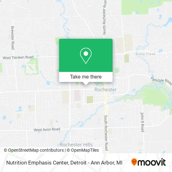 Nutrition Emphasis Center map