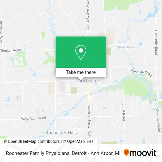 Rochester Family Physicians map