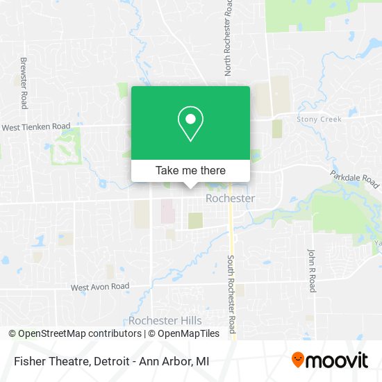Mapa de Fisher Theatre