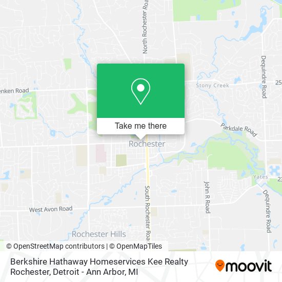 Berkshire Hathaway Homeservices Kee Realty Rochester map