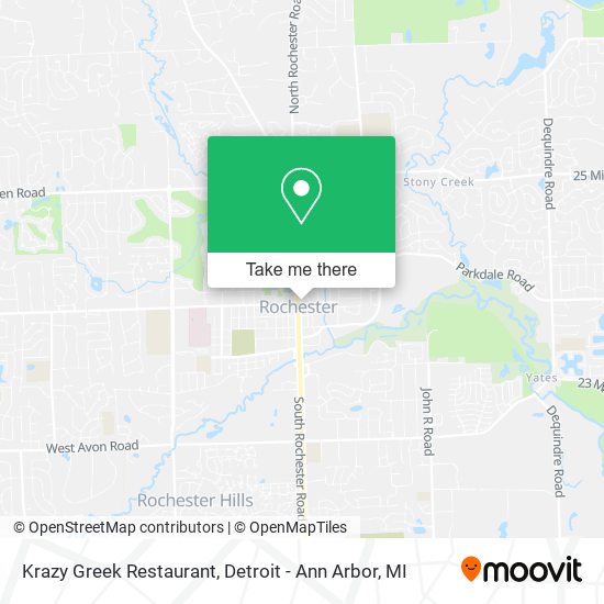 Mapa de Krazy Greek Restaurant