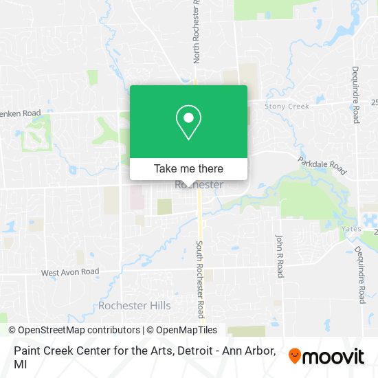 Paint Creek Center for the Arts map