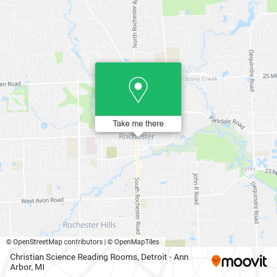 Mapa de Christian Science Reading Rooms