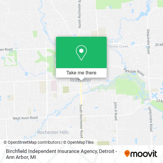 Mapa de Birchfield Independent Insurance Agency