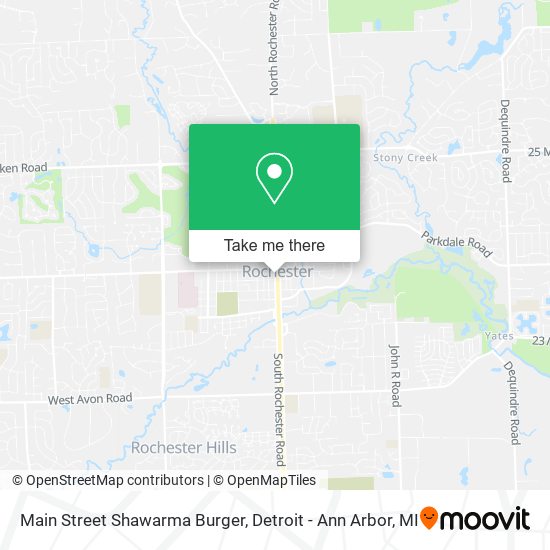 Main Street Shawarma Burger map