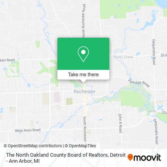 The North Oakland County Board of Realtors map