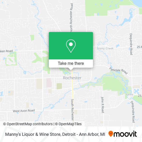 Manny's Liquor & Wine Store map