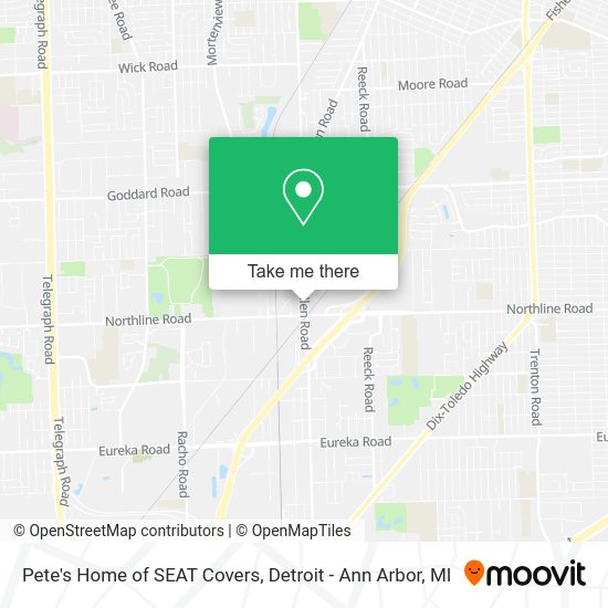 Mapa de Pete's Home of SEAT Covers
