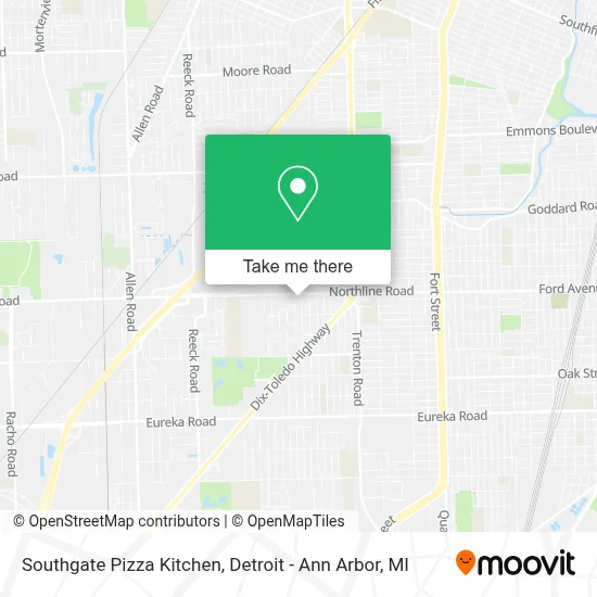 Southgate Pizza Kitchen map