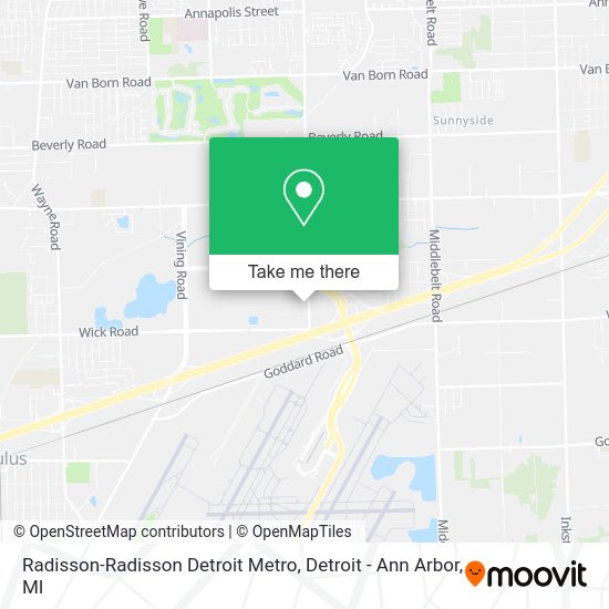 Mapa de Radisson-Radisson Detroit Metro
