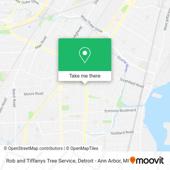 Rob and Tiffanys Tree Service map