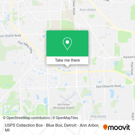USPS Collection Box - Blue Box map