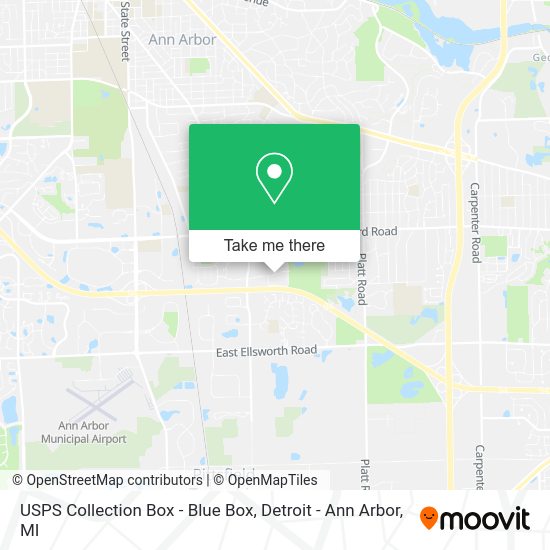 USPS Collection Box - Blue Box map