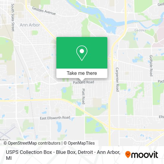 USPS Collection Box - Blue Box map