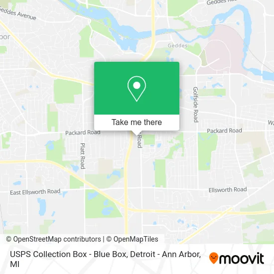 USPS Collection Box - Blue Box map