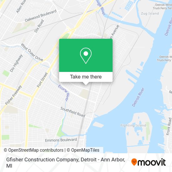 Gfisher Construction Company map