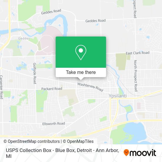 USPS Collection Box - Blue Box map
