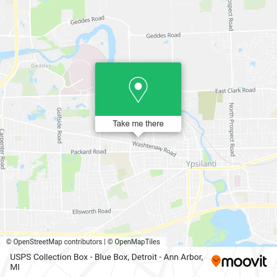 Mapa de USPS Collection Box - Blue Box