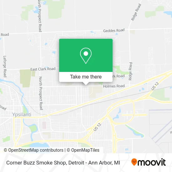 Mapa de Corner Buzz Smoke Shop