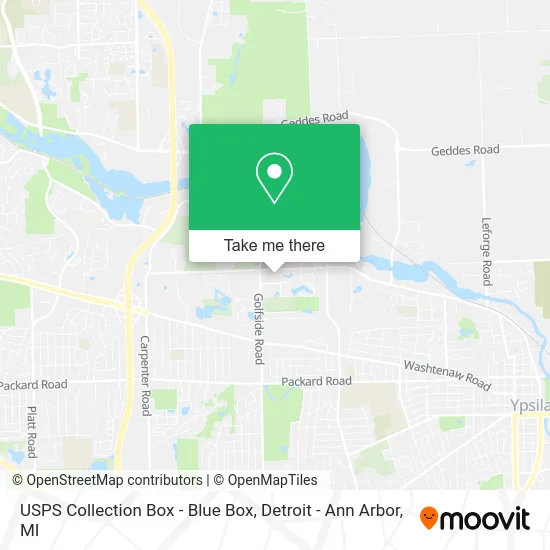 USPS Collection Box - Blue Box map