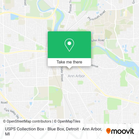 USPS Collection Box - Blue Box map
