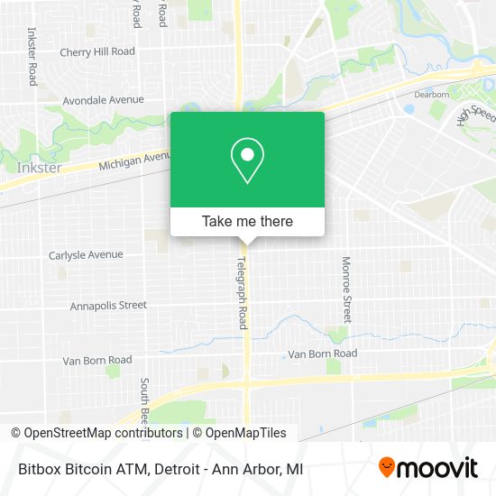 Mapa de Bitbox Bitcoin ATM