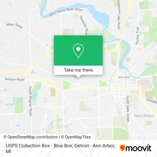 USPS Collection Box - Blue Box map