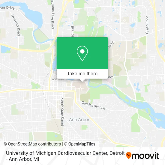 University of Michigan Cardiovascular Center map