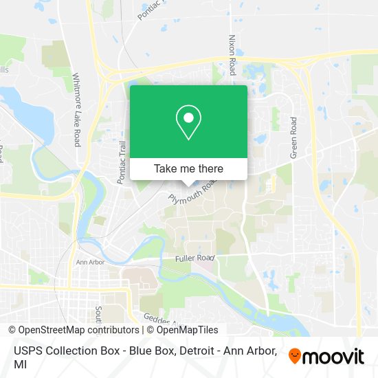 Mapa de USPS Collection Box - Blue Box