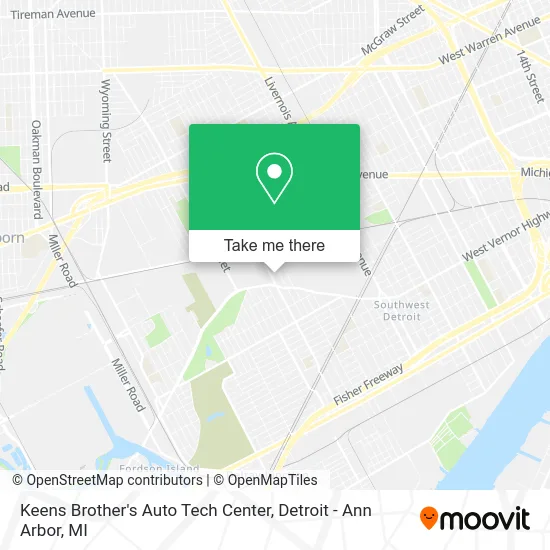 Keens Brother's Auto Tech Center map