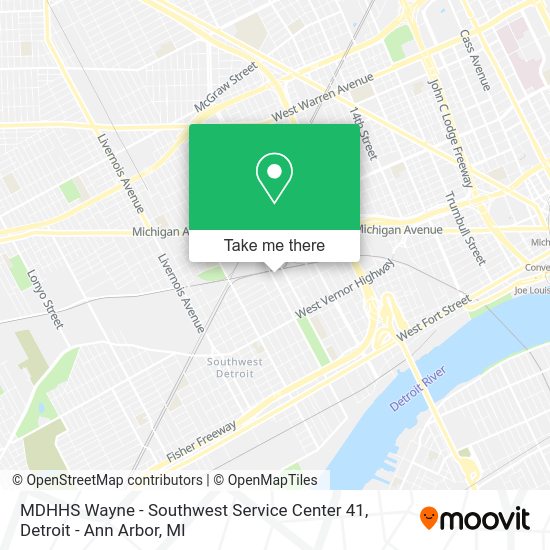 MDHHS Wayne - Southwest Service Center 41 map