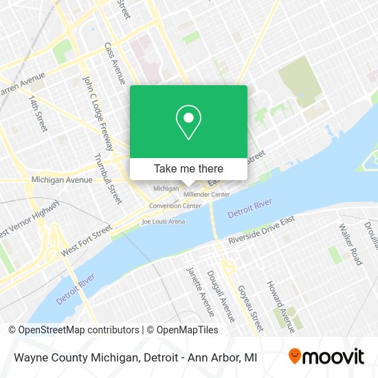 Wayne County Michigan map