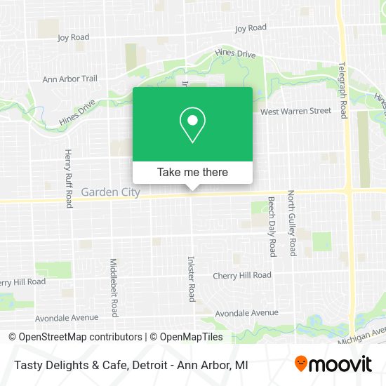 Mapa de Tasty Delights & Cafe