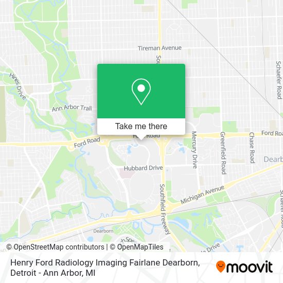 Mapa de Henry Ford Radiology Imaging Fairlane Dearborn