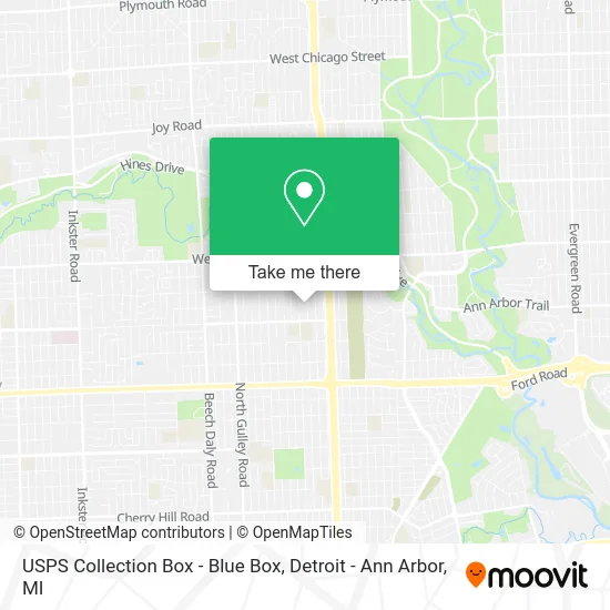 USPS Collection Box - Blue Box map