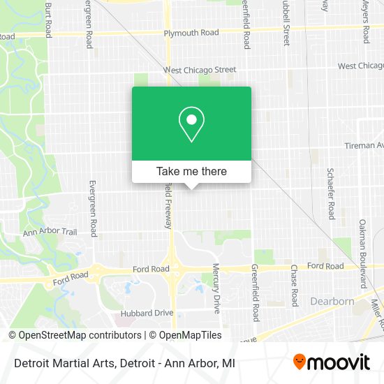 Detroit Martial Arts map