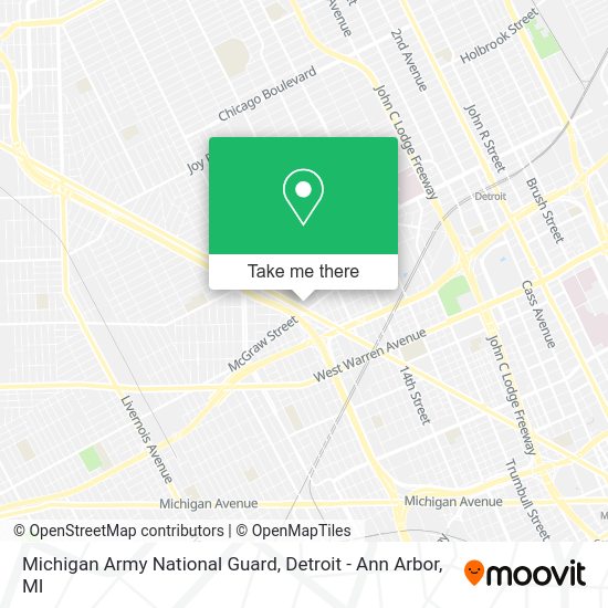 Michigan Army National Guard map