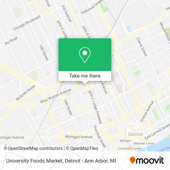 Mapa de University Foods Market