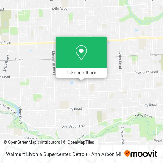 Walmart Livonia Supercenter map