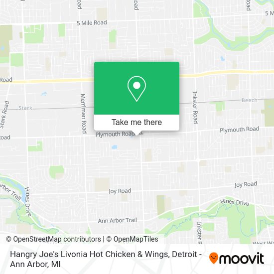 Mapa de Hangry Joe's Livonia Hot Chicken & Wings