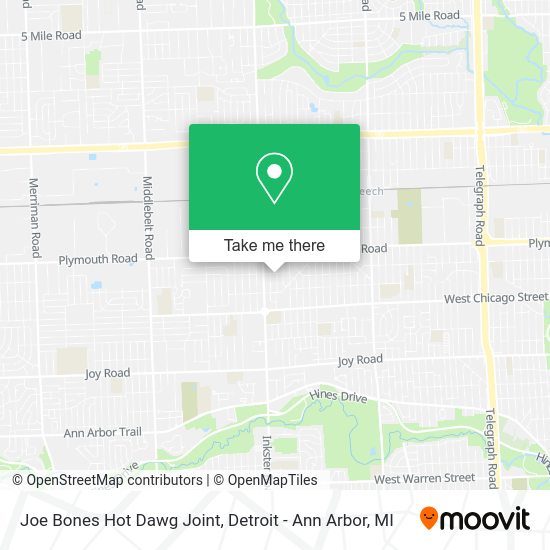 Joe Bones Hot Dawg Joint map
